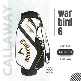 (Chính Hãng) Túi Đựng Gậy Golf Callaway Warbird 6 - Túi Cart Bag 5 Ngăn Tiện Lợi Cho Nam