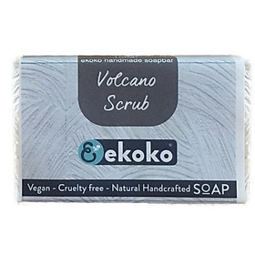 Xà phòng handmade cao cấp tẩy da chết với cát núi lửa, tắm sạch nhanh, lâu hao - Handmade soap Volcano Scrub 100g