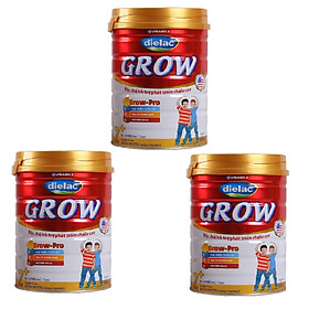 COMBO 3 LON SỮA BỘT VINAMILK DIELAC GROW 2+ LON 900G CHO TRẺ TỪ 2 - 10 TUỔI