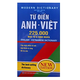 Hình ảnh sách Sách - Từ Điển Anh Việt 225000 mục từ và định nghĩa (BT)