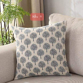 Mua Gối Tựa Lưng Sofa  Vỏ Gối Vuông 45x45  Vải Canvas Cao Cấp Hiện Đại Họa Tiết Cây Nhạt