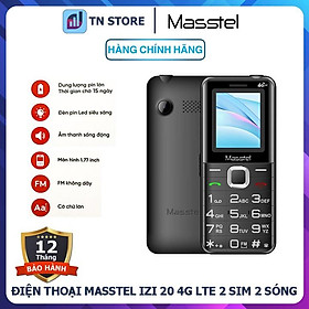 Hình ảnh Điện Thoại Masstel Izi 20 4G LTE - 2 sim -Pin 1700 mAh - Loa To - Camera 0.08 MP -  Hàng Chính Hãng -  Bảo Hành 12 Tháng