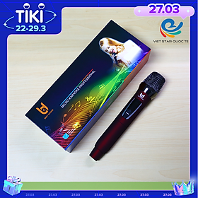 Mua Trọn Bộ Micro Không Dây Việt Star Quốc Tế W301A & W301 Bằng Hợp Kim Sơn Nhám Chống Trầy Xước  Tần Số UHF  Kết Nối Xa 20m Không Vật Cản - Hàng Chính Hãng