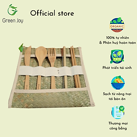 Mua Set dao muỗng nĩa Green Joy (bọc cỏ bàng)