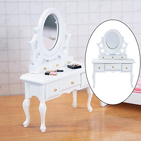 1:12 Scale Dressing Table for Kids Wooden Dollhouse Miniature Toys