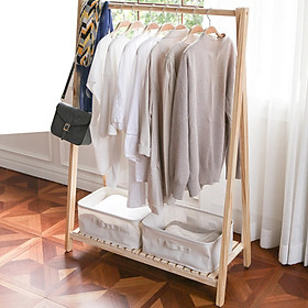 Giá Treo Quần Áo Gỗ IGA A Hanger 1F Phong Cách Hàn Quốc - GP68D