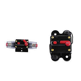 Hình ảnh 50 AMP + 80 AMP 12 Volt Circuit Breaker Fuse Holder Car Audio Stereo Reset