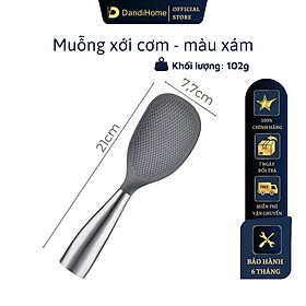 Muỗng xới cơm giảm bám dính, silicon chịu nhiệt 230 độ, tay cầm inox 304 DandiHome