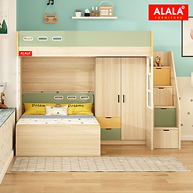 Mua Giường tầng cho Bé ALALA/ Miễn phí vận chuyển và lắp đặt/ Đổi trả 30 ngày/ Sản phẩm được bảo hành 5 năm từ thương hiệu ALALA/ Chịu lực 700kg