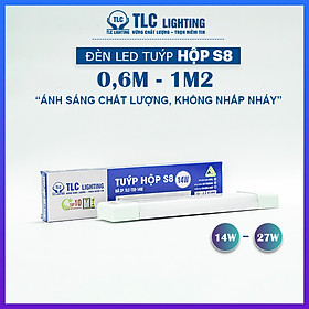 Hình ảnh Đèn LED Tuýp Hộp S8 1m2 - 0,6m TLC Lighting 14W, 27W, 54W, 68W - Tiết kiệm điện, không nhấp nháy - Ánh sáng Trắng/Vàng - Hàng chính hãng