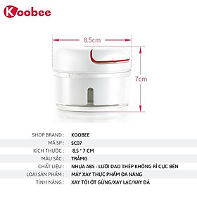 Mua Máy xay tỏi ớt cầm tay Mini Food Chopper 2 lưỡi chính hãng  Dụng cụ xay tỏi ớt  thực phẩm đa năng KOOBEE (SC07)