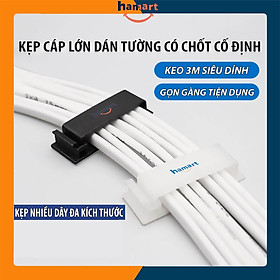 Mua COMBO 2 Kẹp Dây Điện Dán Tường Bản Lớn Có Chốt Nẹp Cố Định Dây Cáp Điện Keo 3M Siêu Dính Tiện Lợi