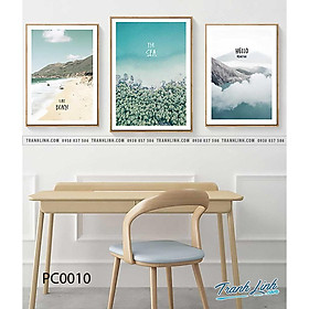 Mua Bộ 3 tranh canvas biển xanh rộng lớn