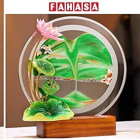 Tranh Cát Hoa Sen May Mắn 26.5 cm - ZSG