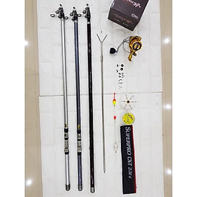 Siêu combo bộ Cần Câu Lục Superpro AXT + Máy Yumoshi KM 50 cần cực khoẻ y hình
