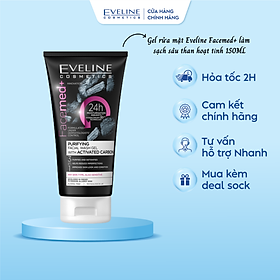 Gel rửa mặt thải độc than hoạt tính Eveline Facemed+ 150ml