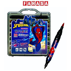 Bộ 36 Màu Acrylic Marker - 18 Cây x 2 Đầu - Spiderman - iiGEN YZ310128