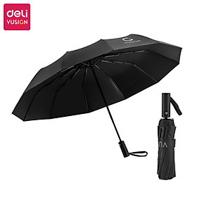 Ô Dù Che Mưa Đi Nắng Tự Động DELI 12 Nan Đơn/Đôi ĐK 106 cm Chống UV Nút Đóng/Mở Thông Minh Nhiều Màu