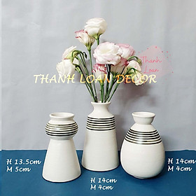 Mua Bình hoa gốm Bát Tràng nhỏ xinh - Bộ lọ hoa mini nhiều họa tiết - Hàng thủ công vẽ tay men mát - Nhiều mẫu
