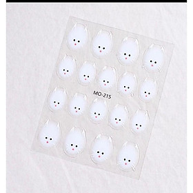 Sticker Con Mèo 5D, Miếng Dán Hình Con Mèo Xinh, Cao Cấp, Trang Trí Móng, Dành Cho Thợ Nail, Làm Nail Đẹp, Siêu Dễ Thương Nữ Sơn Gel