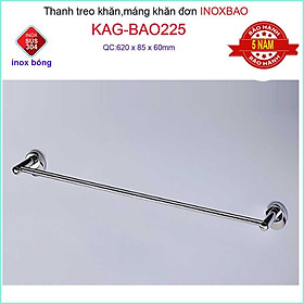 Mua Thanh treo khăn inox Bảo KAG-BAO225  vắt khăn nhà tắm SUS304 sáng bóng cao cấp siêu bền tiện dụng