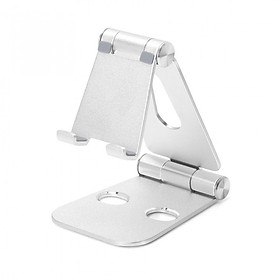 Mua Bạc - Giá đỡ Aluminum đa năng cho máy tính bảng điện thoại hiệu HOTCASE Dual Foldable Stand Holder hợp kim nhôm (thiết kế gọn nhẹ  tính di động cao  phù hợp nhiều dòng máy từ 3.5 inch trở lên) - Hàng nhập khẩu