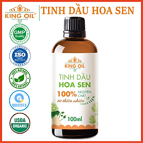 Tinh dầu Hoa Sen nguyên chất từ thiên nhiên, xông phòng, khử mùi, đuổi muỗi, thơm phòng - KingOil