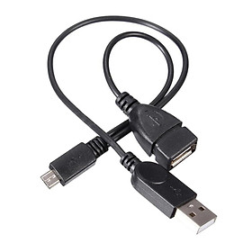 Micro USB 5 Pin Male to USB 2.0 Female And Male Host OTG Y-Splitter Cable