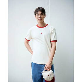 Áo thun tay ngắn nam phối rib Form Fitted - RT 10S25TSS023 | ROUTINE CÀ MAU