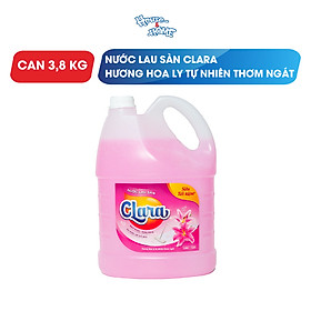 Nước lau sàn Clara hương hoa ly Can 3,8 kg