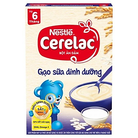 Bột ăn dặm Nestlé Cerelac vị gạo sữa hộp giấy 200g - 51039