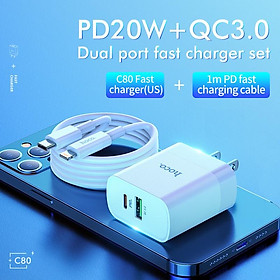 Mua Củ Sạc Nhanh HOCO 100% C80 Pd 20W 3.0 Pd US Cho Samsung S22 Mate 40 US