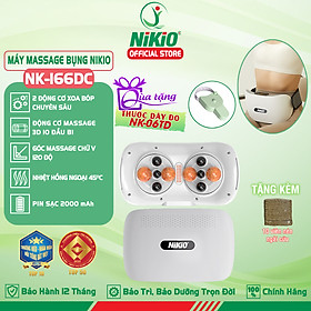 Máy Massage Bụng Cao Cấp Nikio NK-166DC - Công Nghệ Xoa Bóp Kết Hợp Hồng Ngoại Hiện Đại, Hỗ Trợ Cải Thiện Vòng 2 Cực Nhanh, Pin Sạc Tiện Lợi
