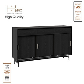[Happy Home Furniture] LUCA, Tủ lưu trữ 3 cánh lùa - Chân sắt, 150cm x 40cm x 90cm ( DxRxC), TCL_016