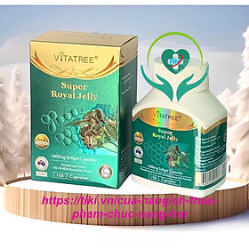 Viên uống sữa ong chúa Vitatree Super Royal Jelly 1600mg, hộp 100v, nhập khẩu Úc, đẹp da, chống lão hoá