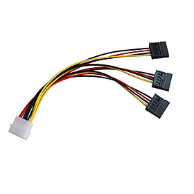 1PC 4 pin IDE molex đến 3 sê -ri ATA SATA Bộ mở rộng bộ mở rộng cáp kết nối máy tính và màu plugin: SATA đến cáp IDE