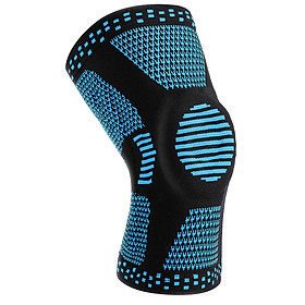 1PC Hỗ trợ đầu gối cho các môn thể thao silicon silicon patella bảo vệ nẹp kneepads để chạy bóng rổ bóng đá bảo vệ đầu gối Color: AB113-RD Size: XL