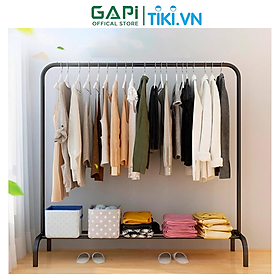 Mua Kệ treo quần áo khung sắt tĩnh điện GAPI  giá treo đồ đa năng có kệ đựng đồ GM60