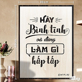 Mua Tranh công giáo TBIG-CG010: Hãy bình tĩnh và đừng làm gì hấp tấp 30x40cm