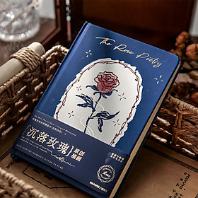 Sổ Tay Bìa cứng - sổ nhật kí phong cách cổ điển , vintage the rose poetry - họa tiết hoa hồng siêu lạ mắt siêu đẹp