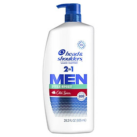 Dầu gội và xả Head & Shoulders Men 2in1 Old Spice Pure Sport 835ml - USA - 930ml