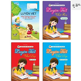 [Download Sách] Bộ vở Luyện viết chữ đẹp - Trọn bộ 4 quyển (Luyện viết chữ thường, chữ hoa, chữ đứng, chữ nghiêng) (4 cuốn)