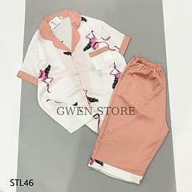 ĐỒ BỘ PIJAMA LỤA SATIN LỬNG CAO CẤP NỮ