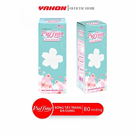 Hộp Bông Tẩy Trang Đa Dụng PUFFME, 80 Miếng/Hộp