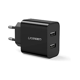 Mua Sạc đôi 2 cổng màu đen USB Ugreen 104MD50876CD 5V 3.1A hàng chính hãng