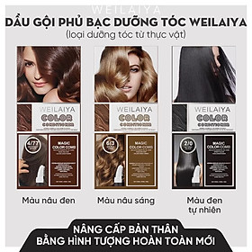 Dầu gội Phủ bạc Dưỡng tóc Weilaiya 100ml - 3 màu - Màu nâu sáng 6/3