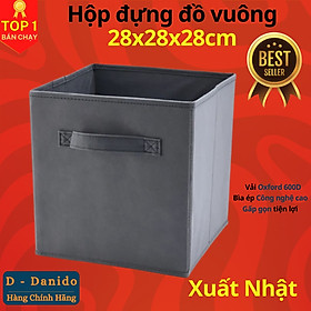 Túi vải đựng đồ gấp gọn TD4 chất liệu vải dệt cao cấp, Thùng vải đa năng không nắp Thụy Điển kích thước 28x28x28cm  chính hãng D Danido