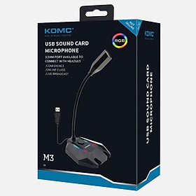 Mua MICROPHONE CỔNG USB KOMC M3 CÓ ĐÈN LED RGB - HÀNG CHÍNH HÃNG