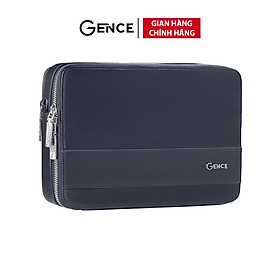 Túi Cầm Tay Nam Đeo Chéo Chính Hãng GENCE TC04 Da Bò Cao Cấp Màu Xanh Navy