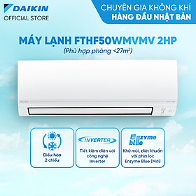 Mua  Model mới 2023  - Máy Lạnh Daikin Inverter 2 chiều FTHF50VVMV - 2HP (18000BTU) Tiết kiệm điện - Luồng gió Coanda - Tinh lọc không khí - Độ bền cao - Bảo vệ bo mạch - Chống ăn mòn - Làm lạnh nhanh - Hàng chính hãng